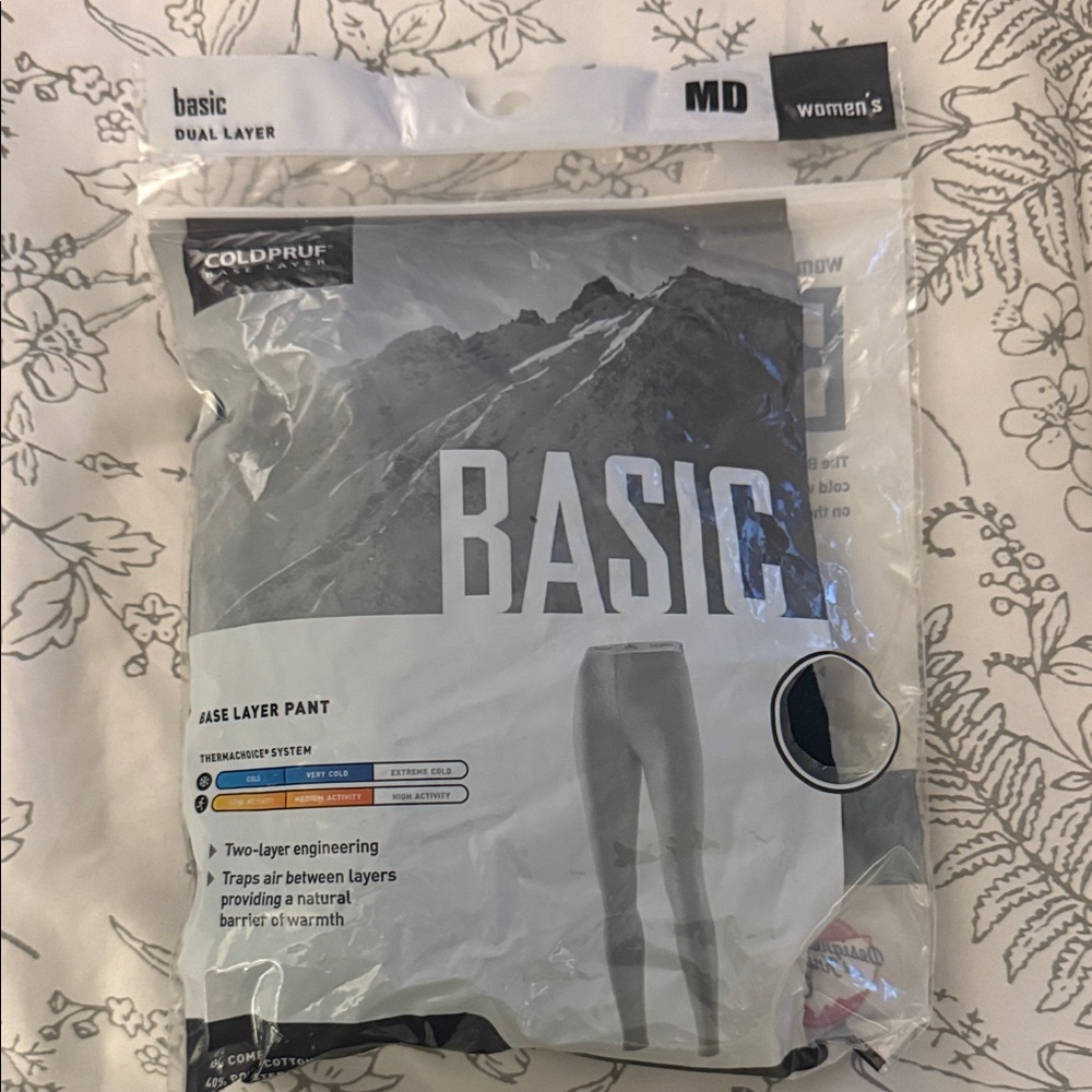 Basic Dual-Layer Women's Base Layer Leggings - Black